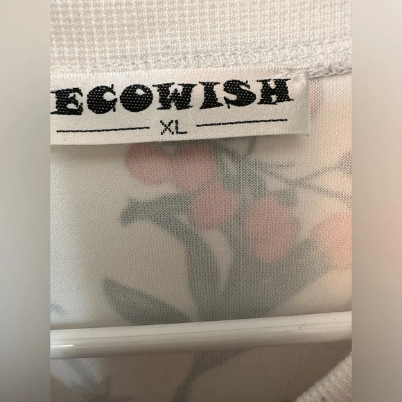 ECOWISH Womens Lightweight Zip Up Casual Inspired Bomber floral jacket - Picture 4 of 6